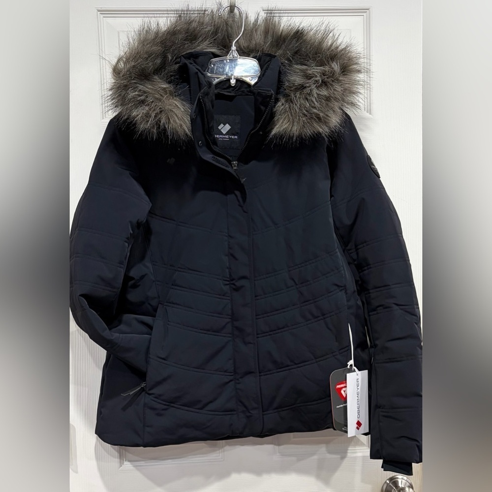 Obermeyer Women's Size 14 Tuscany Elite Jacket Black NWT Insulated Ski Snowboard